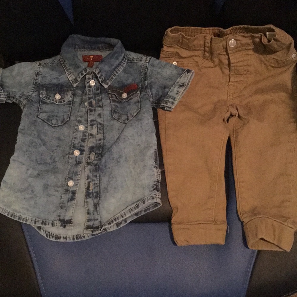 Kids 7 for all mankind size 12 months set